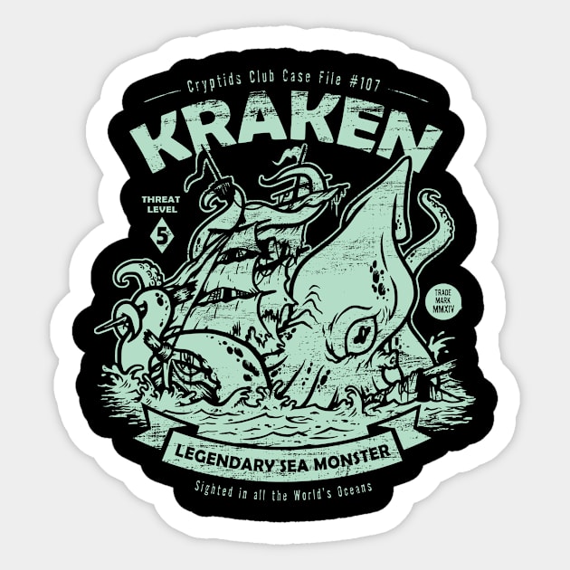 Kraken Cryptids Club Sticker by heartattackjack